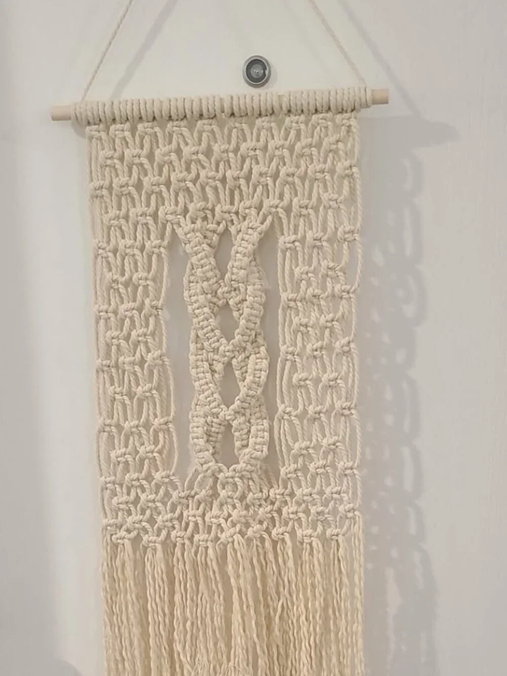 Handmade Macramé Wall Hanging • Natural Cotton Boho Fiber Art Tapestry
